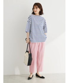 Green Parks ボーダーボートネック７分袖プルオーバー