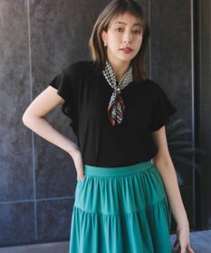 Tiaclasse 【洗える】フリル袖ポンチプルオーバー