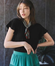 Tiaclasse 【洗える】フリル袖ポンチプルオーバー