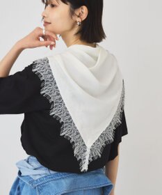 AMERICAN HOLIC サテンレース三角スカーフ
