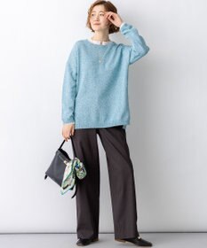 23区 リネンレーヨンストレッチ ワイドパンツ