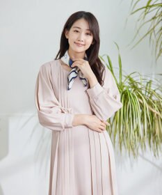 Tiaclasse L 【洗える】シンメトリープリーツワンピース