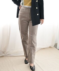 caqu レギュラーストレート 裏起毛コーデュロイパンツ