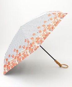 自由区 【UVカット・晴雨兼用】オルタンシアプリント 折りたたみ傘