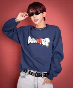 WEGO 【ユニセックス着用ITEM/MLサイズ展開】ハートモチーフプルオーバー