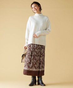 自由区 S 【ウエストゴム・洗える】ERICAパネルプリント スカート