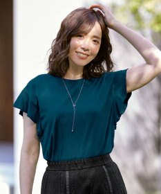 Tiaclasse 【洗える】フリル袖ポンチプルオーバー