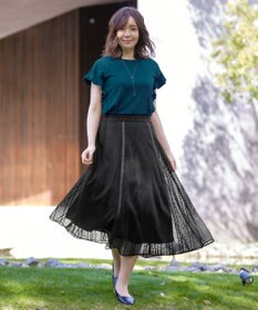 Tiaclasse 【洗える】フリル袖ポンチプルオーバー