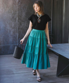 Tiaclasse 【洗える】フリル袖ポンチプルオーバー