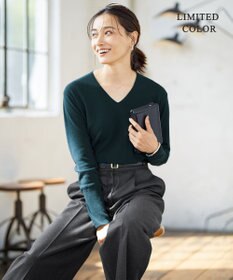 ICB 【人気のため新色追加・WEB限定カラーあり】ソフトウールハイゲージ Vネックニット