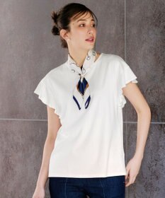 Tiaclasse 【洗える】フリル袖ポンチプルオーバー