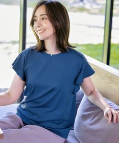 Tiaclasse 【洗える】フリル袖ポンチプルオーバー