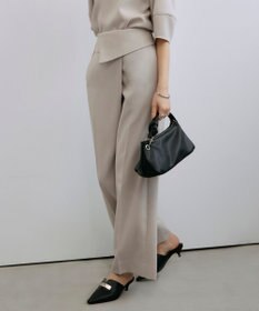 ICB L 【UVケア・接触冷感・速乾・防シワ・洗える】 FluidBackSatin デザインワイドパンツ