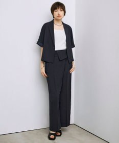 ICB L 【UVケア・接触冷感・速乾・防シワ・洗える】 FluidBackSatin デザインワイドパンツ