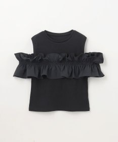 GRACE CONTINENTAL フリルリブカットトップ