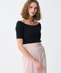 uncrave リネンニット オフショルトップス