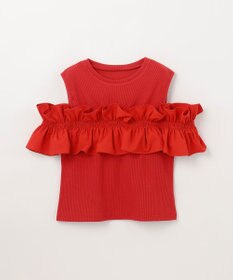 GRACE CONTINENTAL フリルリブカットトップ