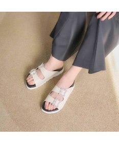MODE ET JACOMO <carino>厚底ビジューバックルサンダル