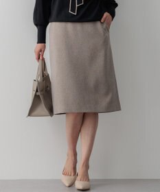 23区 L 【洗える/セットアップ対応】ウールライクカルゼ タイト スカート