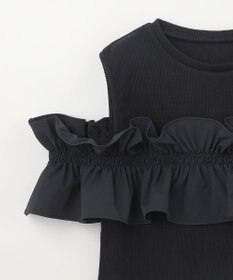 GRACE CONTINENTAL フリルリブカットトップ