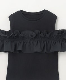 GRACE CONTINENTAL フリルリブカットトップ