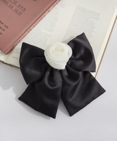Maison de FLEUR オーガンジーローズビッグリボンバレッタ