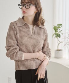WEGO 【ANGIE VINTAGE】MIXメッシュポロニット
