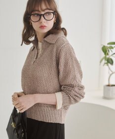 WEGO 【ANGIE VINTAGE】MIXメッシュポロニット