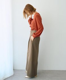 YECCA VECCA パールブローチ付きボウタイブラウス