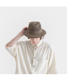 林八百吉商店 Jin no beat shi te cassie　つば広マニッシュネット編みハット