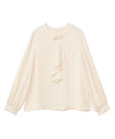 YECCA VECCA パールブローチ付きボウタイブラウス