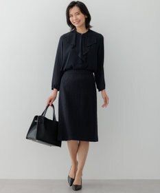 23区 L 【洗える】ジョーゼットフリル  カットソー