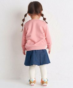 MIKI HOUSE HOT BISCUITS 【70-120cm】【Everyday Series】ワンポイント くすみカラー裏毛パイルトレーナー