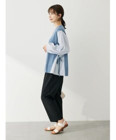 Green Parks 綿麻混イージーテーパードパンツ