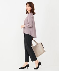 ANY SIS 【洗える】シルケットジャージーストライプ ブラウス