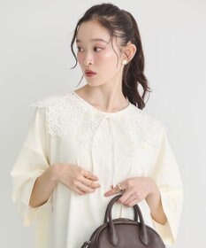 earth music&ecology スカラップレース付け襟