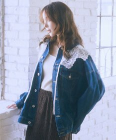 earth music&ecology スカラップレース付け襟