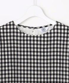 J.PRESS LADIES 【一枚で着映え】シアーギンガム クルーネック カットソー