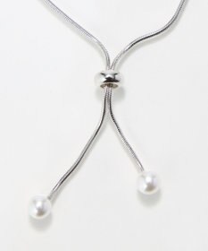 Phoebe スリムチェーンパールスライドブレスレット　シルバー