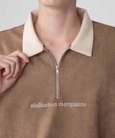 WEGO 【ユニセックス着用ITEM/MLサイズ展開】フェイクスウェードドルマンハーフZIPT（SS）