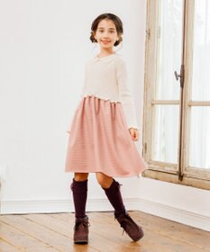 組曲 KIDS 【110-140㎝】千鳥ドッキング ワンピース