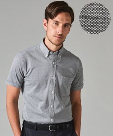 GOTAIRIKU 【吸汗速乾】クールマックス鹿の子 半袖ビズシャツ_ボタンダウン