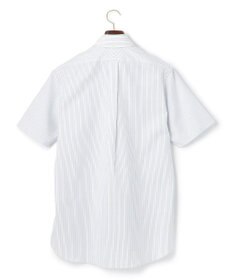 J.PRESS MEN 【PREMIUM PLEATS / 形態安定】ターコイズストライプ 半袖シャツ / B.D.