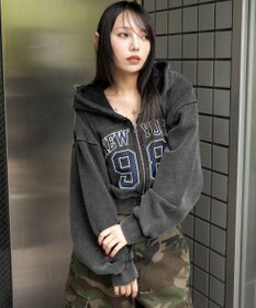 WEGO グラフィックショートZIPパーカー