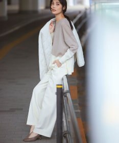 23区 【洗える】ウォームストレッチ ワイドパンツ