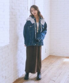 earth music&ecology スカラップレース付け襟