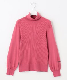 23区GOLF 袖コンシャスで華やかさを添えて◎【23Fondation/WOMEN】タートルネック カラーニット