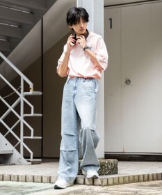 WEGO デニムパラシュートパンツ