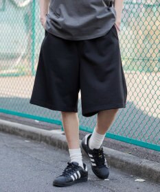 WEGO 【ユニセックス着用ITEM/SMサイズ展開/ウエストゴム】スウェットバギーショーツ