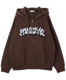 WEGO 【ユニセックス着用ITEM】ワッペンロゴZIPパーカー